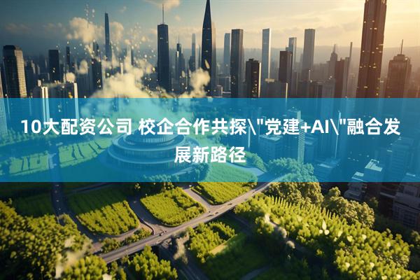 10大配资公司 校企合作共探＂党建+AI＂融合发展新路径