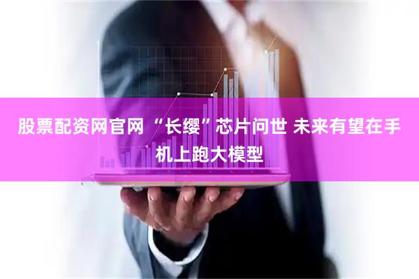 股票配资网官网 “长缨”芯片问世 未来有望在手机上跑大模型
